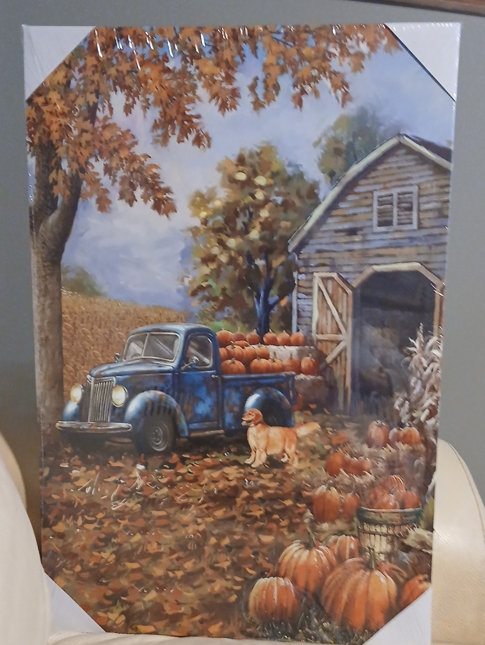 Autumn Harvest Pumpkin Truck Canvas Print